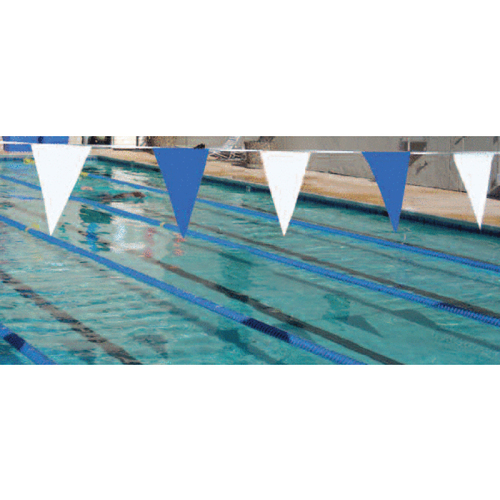 51' Blue And White Two Color Backstroke Pennant