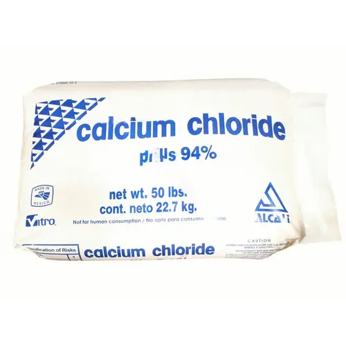 Hill Brothers CAL50 50# High 94 Calcium Chloride Prills White