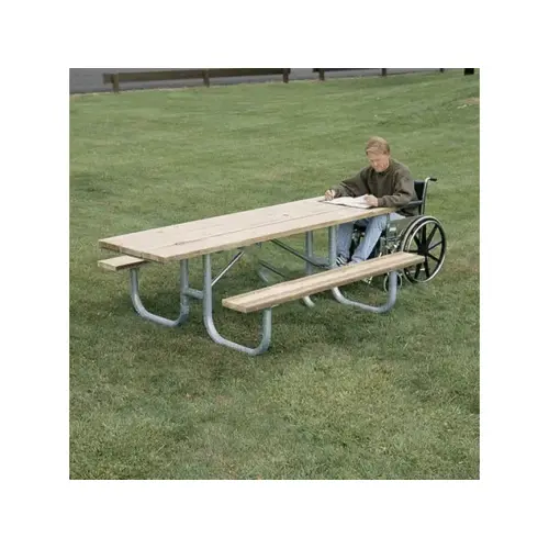 ULTRA PLAY SYSTEMS INC 238H-PT8 8' Ada Wood Picnic Table With Galvanized Steel Frame