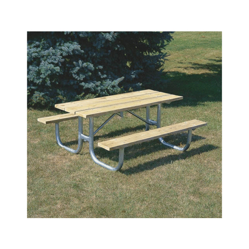 ULTRA PLAY SYSTEMS INC 238-PT6 6' Wood Picnic Table With Galvanized Steel Frame