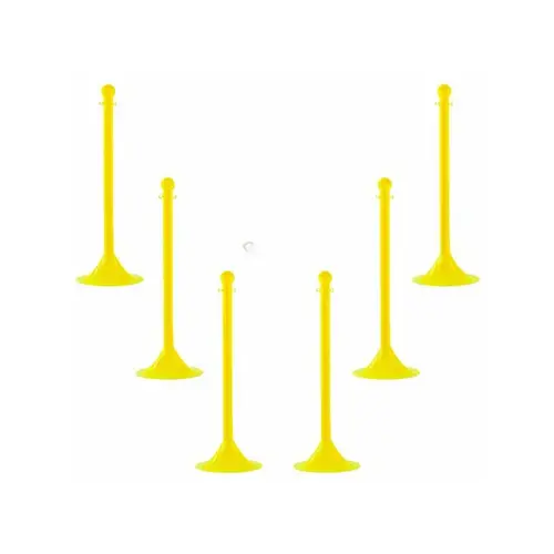 MR CHAIN 91502-6 Yellow Crowd Control Stanchion