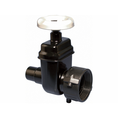 Guillotine Valve 1.5" Union X 1.5 Adap Black