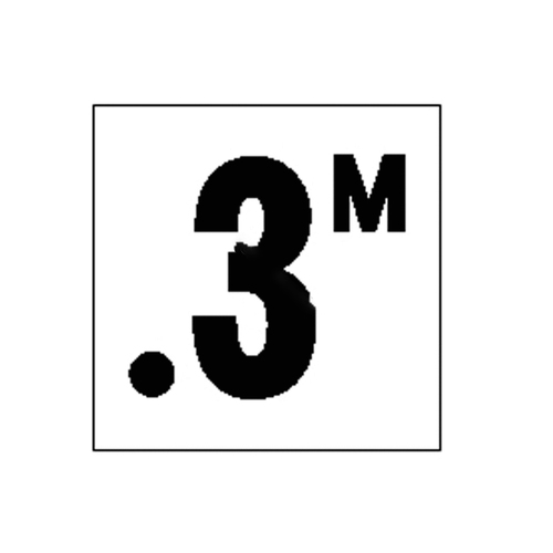 4in Smooth Metric .3 M Depth Marker