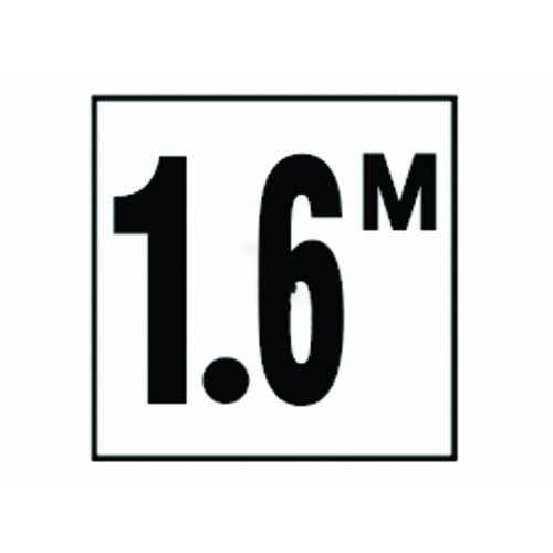 Custom Mosaics DM42-521 4in Non-skid Metric 1.6 M Depth Marker