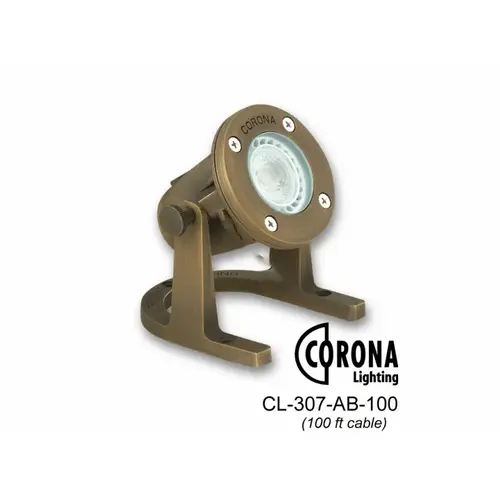 CORONA LIGHTING INC CL-307-AB-100 Antique Brz 100' Uw Light Mr16 Socket No Lamp