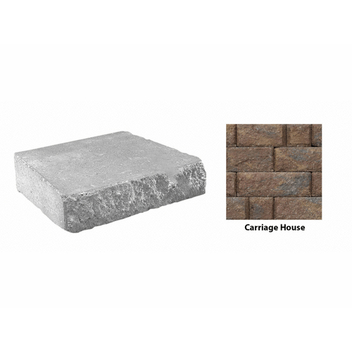 Oldcastle Georgia Masonry Supply 16200391 17-3/4" X 9" X 3" Carriage House Diamond 9d Cap Retaining Wall Stone