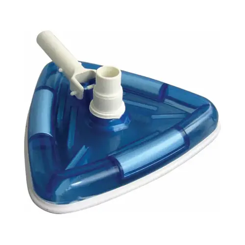 PoolStyle K052CB/SCP1 Ps052 Deluxe Series Clear Tri Weighted Vl Vac Head W/ Swivel Transparent Blue