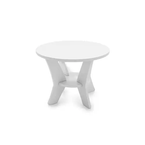 LEDGE LOUNGER INC LL-MS-ST-RD-WH Round White Mainstay Side Table