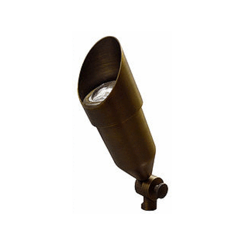 9" Brass Bluetooth Bullet Light With Lens And Stake Brown