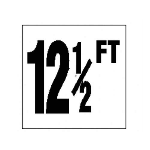 4in Non-skid 12 1/2 Ft Depth Marker White