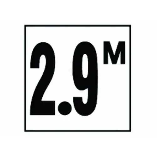 4in Non-skid Metric 2.9 M Depth Marker White