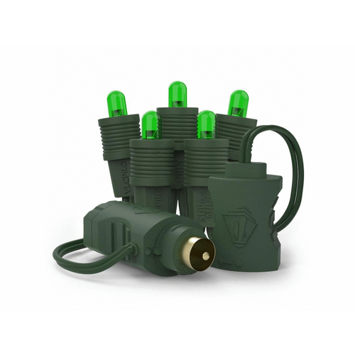 VILLAGE LIGHTING CO|TREEKEEPER V-20659 25' Green Super Mini Ez Twist Pro-plug Led String Lights