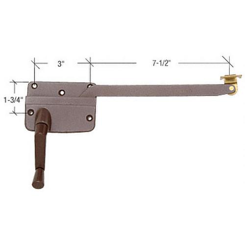 CRL H4010 Bronze 71/2" Left Hand Casement Operator for Old Andersen