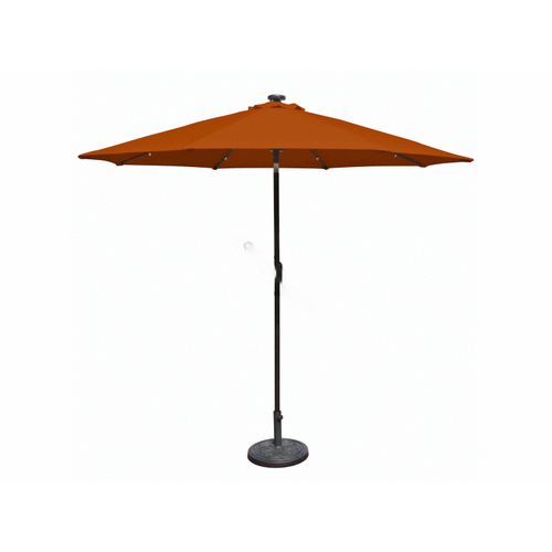 BLUE WAVE PRODUCTS NU5424TC 9' Mirage Solar Led Umbrella W/ Terra Cotta