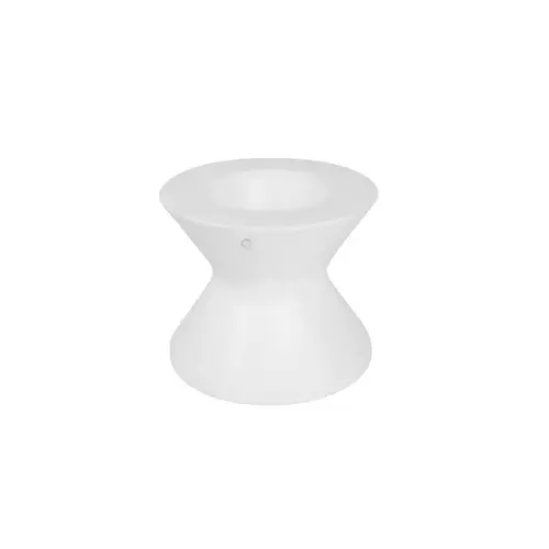 22" White Signature Side Table With Lid Without Umbrella Hole