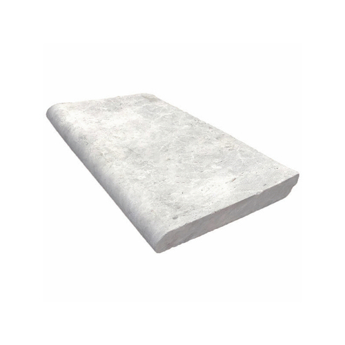 6" X 12" Tundra Gray Marble Bullnose Leathered Coping