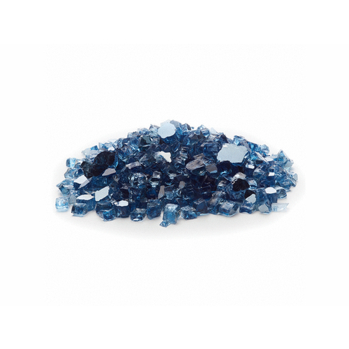 EXOTIC PEBBLES & AGGREGATES EFG-R04M 12# .5" Sky Blue Reflective Fire Glass