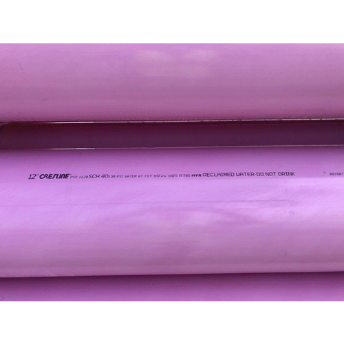 12" Sch40 Sw Purple Pvc Pipe