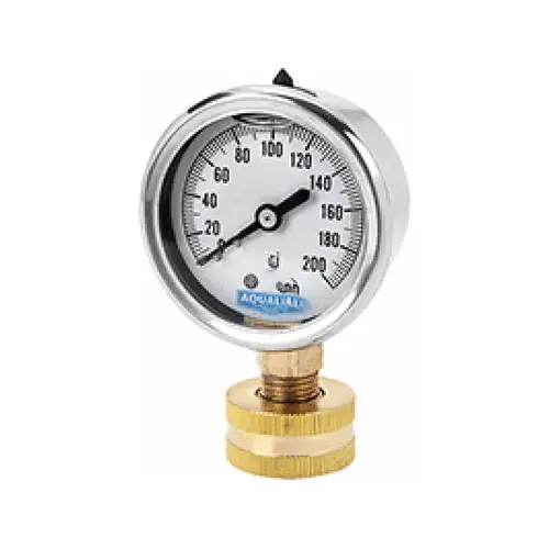 AQUALINE PG160LS 3/4" Sw 160psi Liquid Filled Pressure Gauge