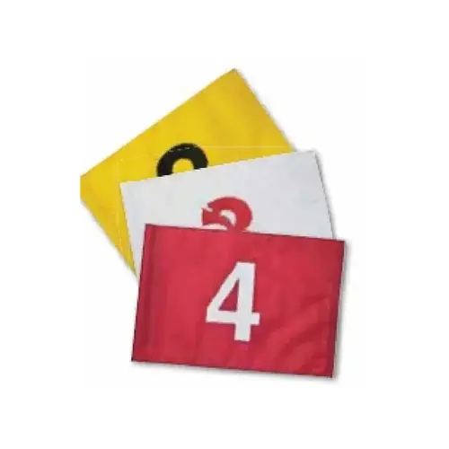 White With Red Number Regulation Flags Numbered 1-9