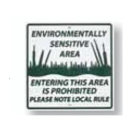 12" X 12" Environmentally Sensitive Area Green Line Information Sign