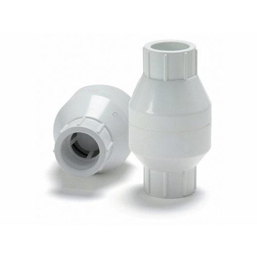 2" White Spring Check Valve Pvc/epdm S X S