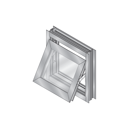 Clear Anodized 7200 Series Project-Out Bottom Vent Window
