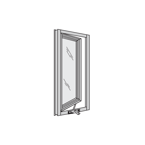 Clear Anodized 7200 Series Out-Swing Casement Window for 1" Glazing
