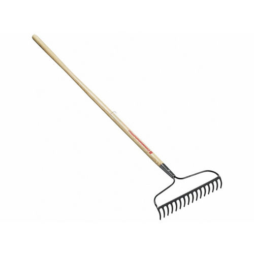 16" Bow Head Rake With Wood Handle