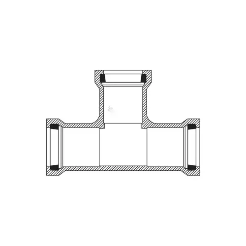 112-325 Harco 3"x 2.5" Gasketed Pvc Tee