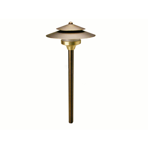 Unique SA-12-L27 12v Weathered Brass Led Saturn Area Light 2700k