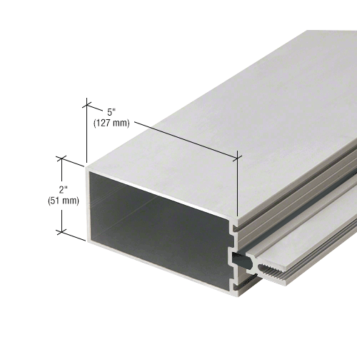 Series 2200 Thermally Broken 5" Tubular Mullion, Clear Anodized, 24'-2" Stock Length