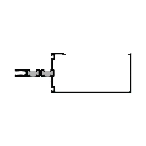 5" Open Back Triple Glaze Thermally Broken Horizontal Mullion, Dark Bronze/Black Anodized Class 1 - 24'-2" Stock Length