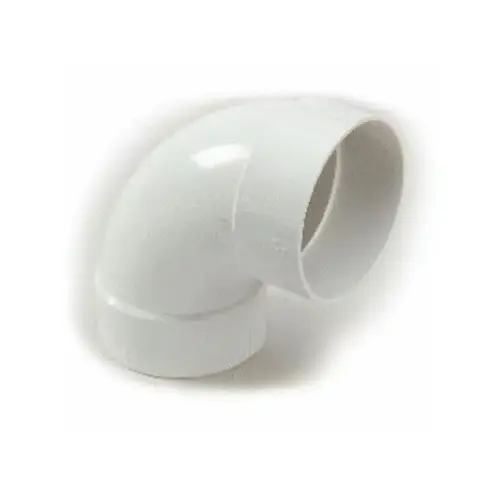 3" White Hub X Hub Pvc Long-turn 90 Degree Elbow