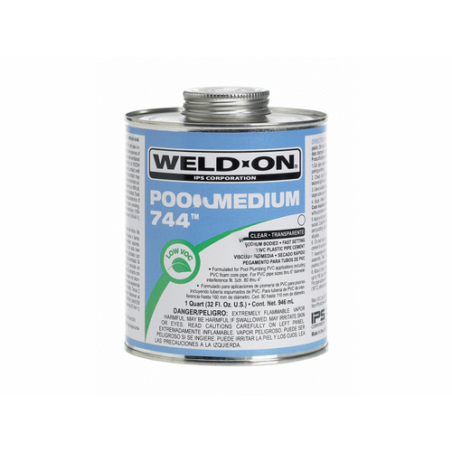 Weld On 13557 8oz 744 Clear Pool Medium Mb Pvc Cement