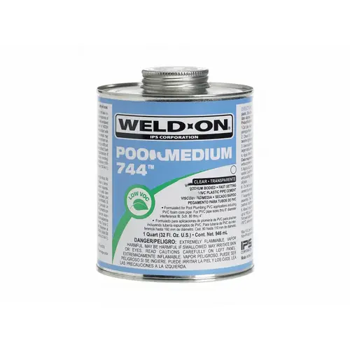 Qt 744 Clear Pool Medium Mb Pvc Cement