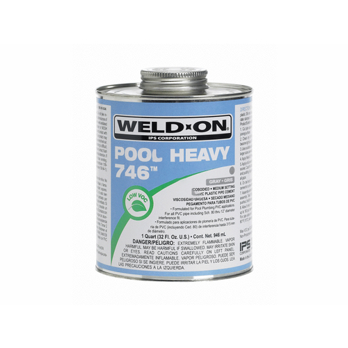 Weld On 13566 746 Gray Pool Pvc Solvent Cement 1 Gal