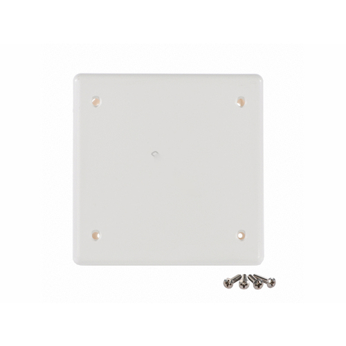 2 Gang Non-metallic Blank Cover 4-holes White