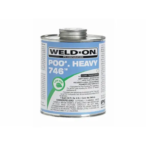 Qt 746 Clear Pool Heavy Hb Pvc Cement