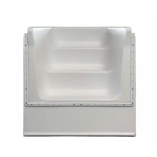 Quaker Plastics QP-0004S 42" X 4' White Thermoplastic Straight Stair