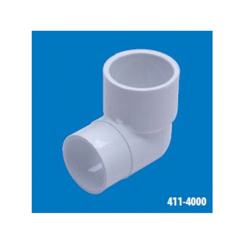 1-1/2" S X 1-1/2" Spigot 90 Degree Street Elbow White