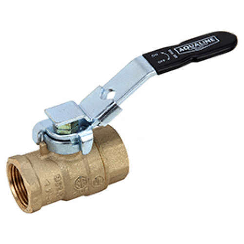 AQUALINE BBV-200-LH Aqualine 2" Lockable Brass Ball Valve