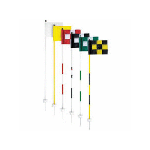 Black/yellow Checkered Cupless Jr. Flagstick Practice Green Markers