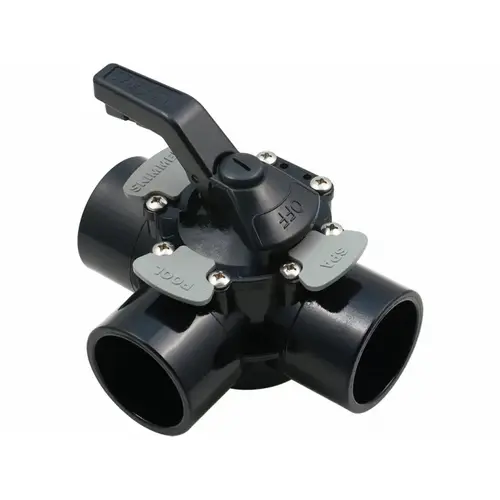 1 1/2"s Tru Seal 3-way Diverter Valve Assy Black