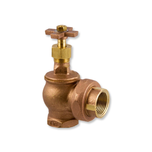 AQUALINE AVU-200 2" Brass Angle Valve With Union Cross Handle