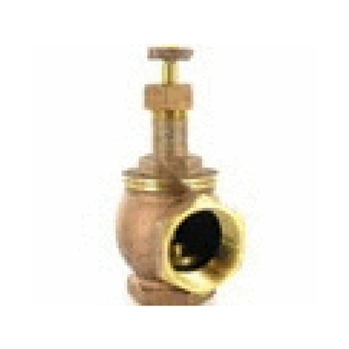 AQUALINE AV-200 2" Brass Angle Valve Less Union Cross Handle