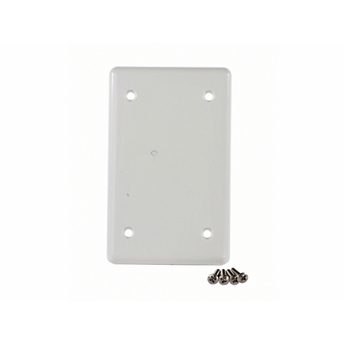 Consolidated Manufacturing WNBC1-2H 1 Gang Non-metallic Blank Cover 2-holes White