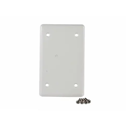 Consolidated Manufacturing WNBC1-2H 1 Gang Non-metallic Blank Cover 2-holes White