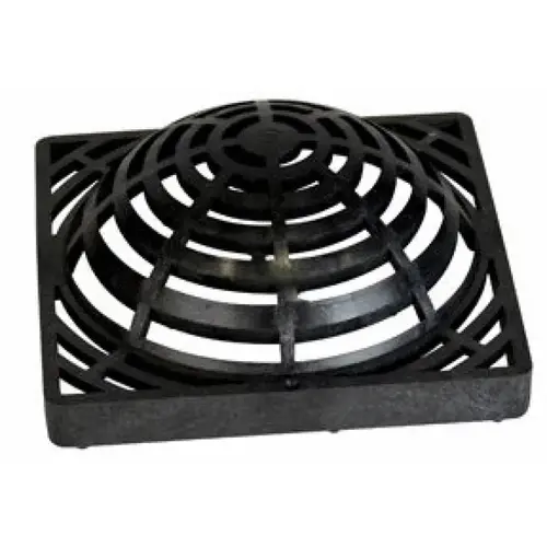 9" X 9" Black Plastic Square Catch Basin Drain Grate