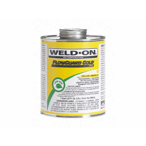 Weld-On 11029 4 oz. FlowGuard Gold CPVC Low VOC Cement in Yellow